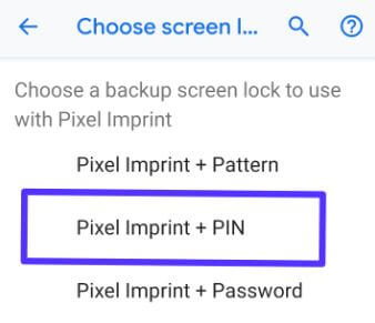 Configura tu huella digital en Pixel 3