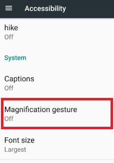 Deshabilitar el gesto de zoom de Android Nougat