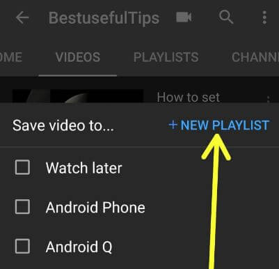 Crea listas de reproducción de YouTube en Android