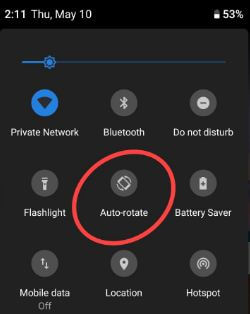Habilite la rotación automática de pantalla en Android 9.0 P.
