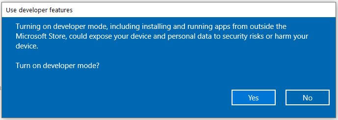 Cómo habilitar el modo de desarrollador de Windows 10