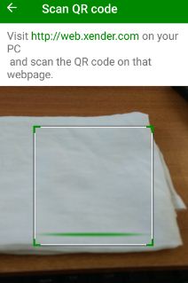 Escanee el código QR en su computadora