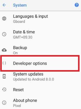 Cómo habilitar la depuración USB en Android Oreo 8.0 / 8.1