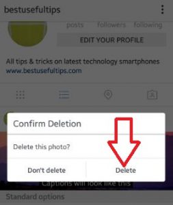 eliminar fotos de instagram del teléfono android
