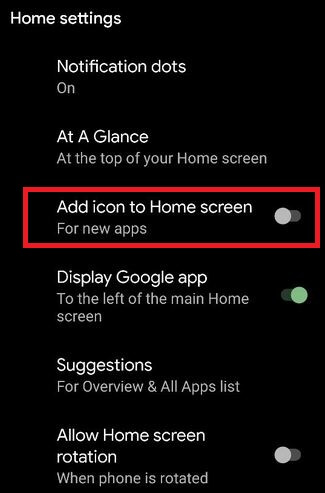 Dejar de agregar nuevas aplicaciones a la pantalla de inicio de Android