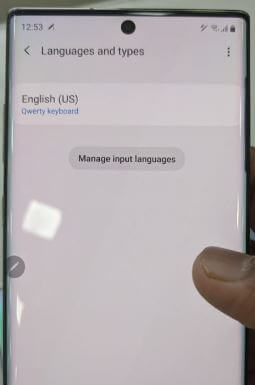 Cómo cambiar el idioma del teclado en Galaxy Note 10 plus
