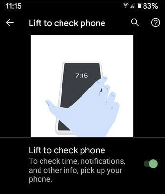 Descuelgue para revisar su teléfono en las notificaciones de la pantalla de bloqueo del Pixel 2 XL
