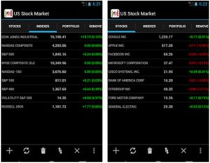 Aplicación de la Bolsa de Valores de EE. UU. para teléfonos Android