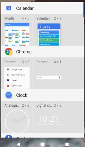 Cambiar la configuración de los widgets de Android Oreo