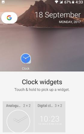 Use los widgets de la pantalla de inicio de Android Oreo
