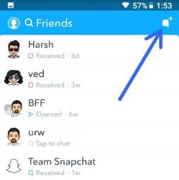 Amigos de Snapchat en tu dispositivo Android