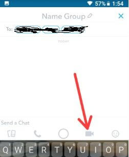 Video chat grupal en el teléfono Android Snapchat