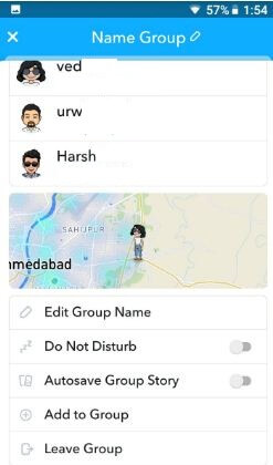 Configuración de chat de video grupal de Snapchat Android