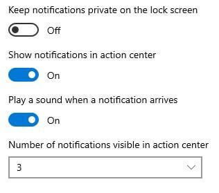 Mostrar u ocultar notificaciones en el Centro de actividades de Windows 10