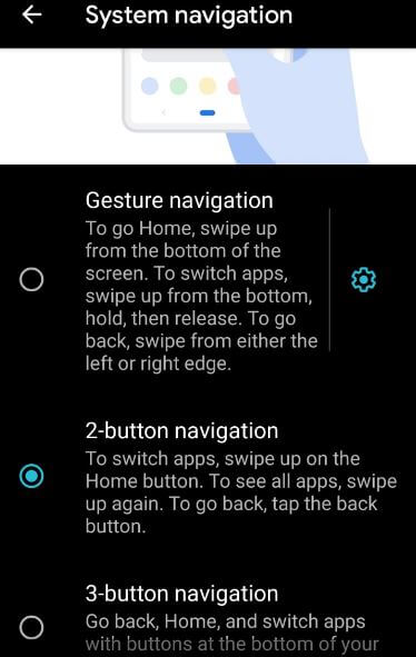El nuevo sistema de gestos de Android 10