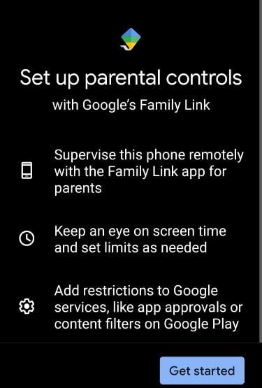 Establecer controles parentales con Google Family Link Android 10