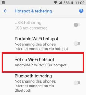 Configurar punto de acceso Wi-Fi en Android Oreo 8.0