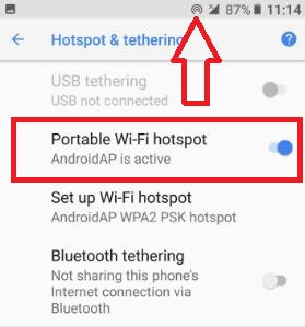 Configure y use el punto de acceso wifi en Android Oreo 8.0