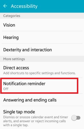 Deshabilitar el recordatorio de notificación en Android