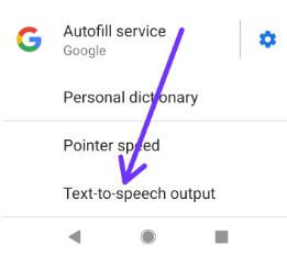 Usar texto en Google Speech en Android Pie 9