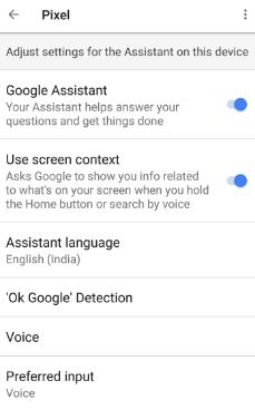 Ajuste la configuración del Asistente de Google en Google Pixel y Pixel XL