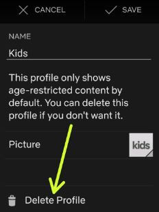 Elimina el perfil de Netflix de tus hijos de tus dispositivos Android