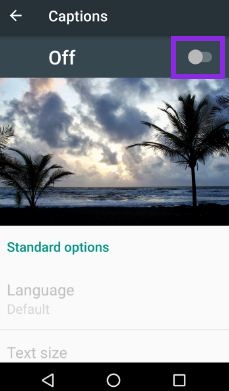 Desactiva los subtítulos en tu teléfono Android Nougat