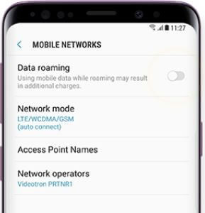 Cómo habilitar el roaming de datos Galaxy S9 y Galaxy S9 plus