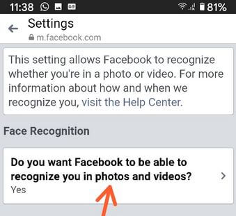 Deshabilite el reconocimiento facial de Facebook en la aplicación Android Messenger