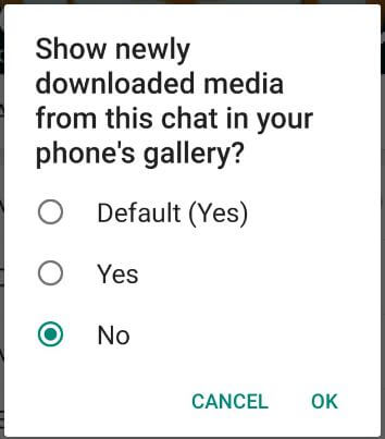 Cómo ocultar los medios de descarga de WhatsApp de la Galería de Android