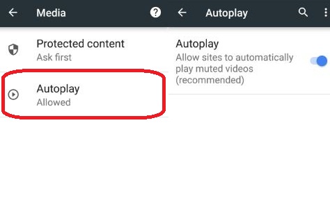 Desactivar videos para reproducir automaticamente en google chrome android