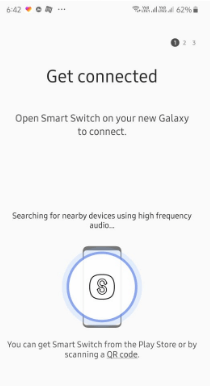 Use el interruptor inteligente para transferir datos a otro Samsung Galaxy