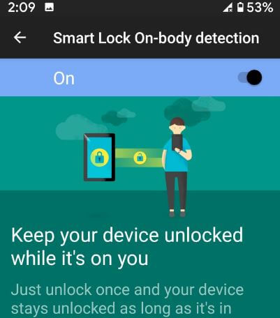 Bloqueo inteligente de Android 10 para detectar a alguien
