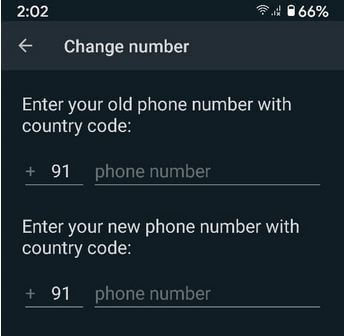 Cambiar el número de WhatsApp en Android