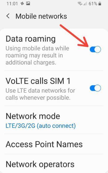 Cómo ejecutar el roaming de datos Galaxy S10 Plus, S10e, S9 (Plus)