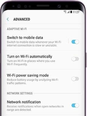 Cómo habilitar el cambio a datos móviles en Samsung Galaxy S9 y S9 Plus