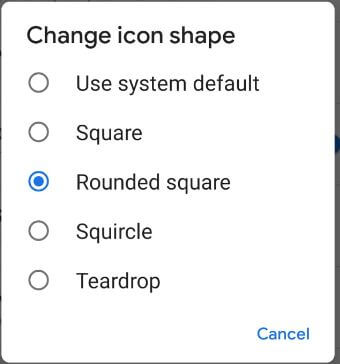 Cambia la forma del ícono en tu dispositivo Android P 9.0