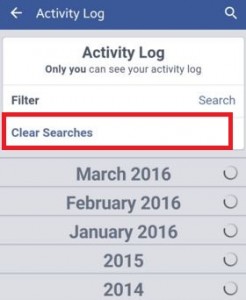 Cómo borrar el historial de búsqueda de Android de la aplicación de Facebook