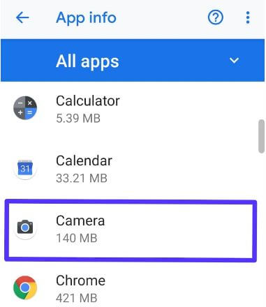 Repara los bloqueos de la cámara de Android Pie