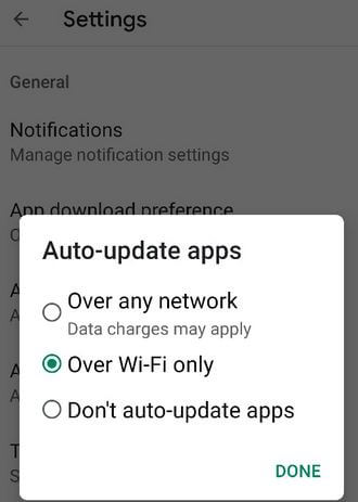 Desactivar la actualización automática de aplicaciones en teléfonos y tabletas con Android