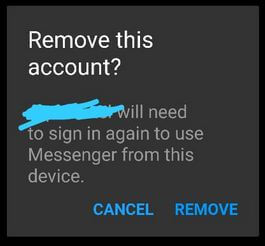 Elimina tu cuenta de FB Messenger en Android