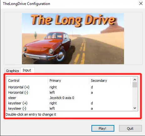 The Long Drive: cómo asignar un controlador