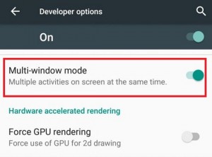 Cómo habilitar el modo multiventana en Android Marshmallow