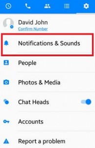 Toca la opción de notificaciones y sonidos