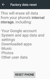 Reinicie el teléfono Android para corregir el error de apagado de android.process.media