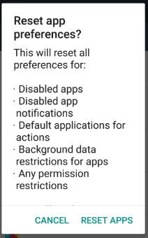 Restablece las opciones de la aplicación en Android para corregir el error 906