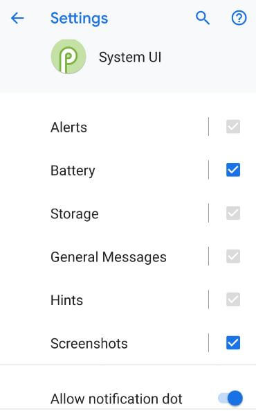 Cómo desactivar la notificación de la interfaz de usuario del sistema en Android 9