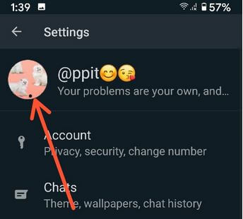 Establecer imagen de perfil en WhatsApp para Android