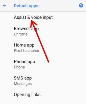 Android Oreo Assist y configuraciones de entrada de voz para uso de vanguardia