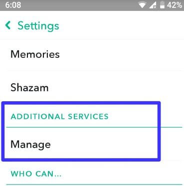 Deshabilitar la ubicación de Snapchat en Android